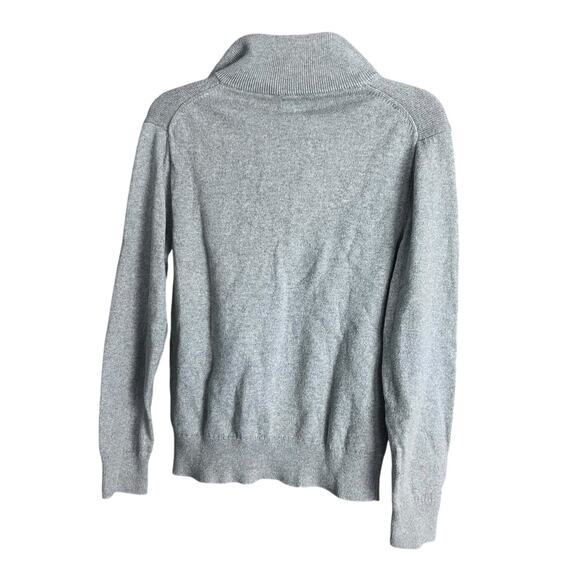 J. Crew Factory Men’s Gray Quarter Zip Pullover Sweater Small Minimalist Preppy - Picture 3 of 4